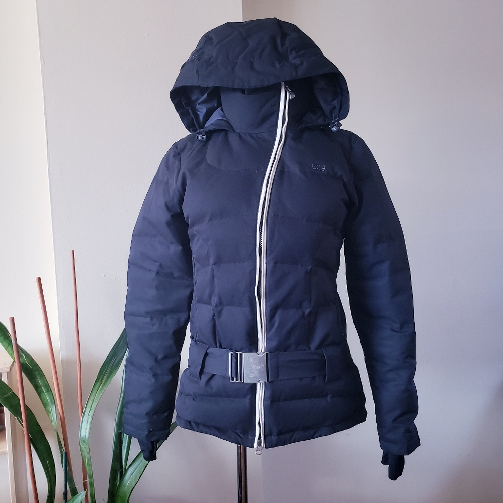 LOLË Quilted Down Filled Belted  Ski Jacket - Black Women's S